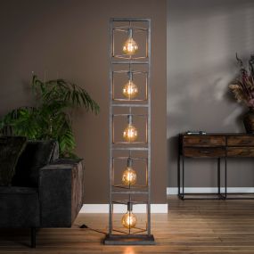 Vico Giant Tower - vloerlamp - ,9 x 23 x 180 cm - oud zilver