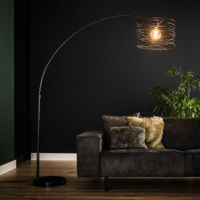 Vico Curl - staanlamp - 170 x 192 cm - houtskool 