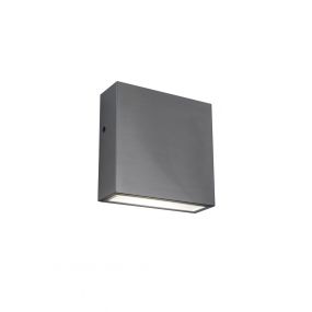 Lutec Gemini XF - wandverlichting - 11 x 3,8 x 11 - 9,5W LED incl. - IP54 - roestvrij staal - wit