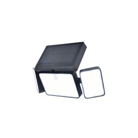 Lutec Tuda - buiten wandverlichting op zonne-energie met bewegingsmelder - slimme verlichting - Lutec Connect - 32,1 x 11,7 x 20,9 cm - 7,4W LED incl. - IP44 - zwart 
