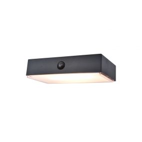 Lutec Fadi - buiten wandverlichting op zonne-energie met bewegingsmelder - slimme verlichting - Lutec Connect - 18 x 10,5 x 4,3 cm - 5W LED incl. - IP54 - zwart 