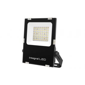 Integral LED verstraler - 100W LED incl. - hoge efficiëntie (130lm per watt) - 35,5 x 24,5 x 5,5 cm - IP66 - 4000K 