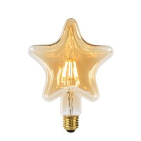 Lucide LED filament lamp - 6 x 14,3 x 18,1 cm - E27 - 6W niet dimbaar - 2200K - Amber