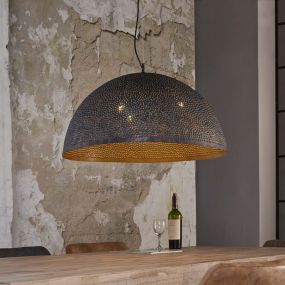 Vico Perforated - hanglamp 1 - 70 x 150 cm - zwart bruin