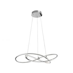 Nova Luce Martino - hanglamp - Ø 60 x 120 cm - 50W LED incl. - chroom