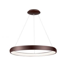 Nova Luce Albi - hanglamp - Ø 81 x 120 cm - 80W dimbare LED incl. - koffie bruin