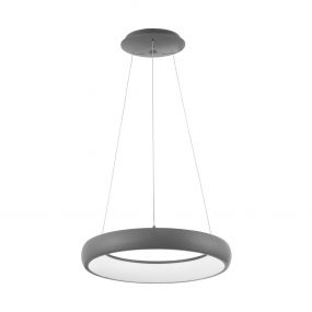 Nova Luce Albi - hanglamp - Ø 41 x 120 cm - 32W dimbare LED incl. - zand grijs