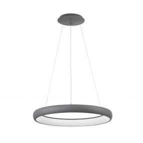 Nova Luce Albi - hanglamp - Ø 61 x 120 cm - 50W dimbare LED incl. - zand grijs