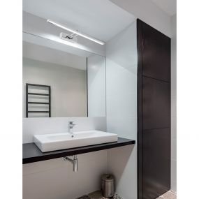 Nova Luce Rosa - spiegellamp - 45 x 4,5 x 19 cm - 8W LED incl. - IP44 - chroom