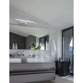 Nova Luce Rosa - spiegellamp - 57 x 4,5 x 19 cm - 18W LED incl. - IP44 - chroom