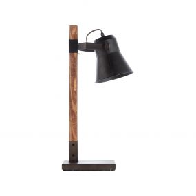 Brilliant Plow - tafellamp - 29 x 16 x 55 cm - zwart en bruin (laatste stuk!)