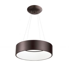 Nova Luce Rando - hanglamp - Ø 45 x 120 cm - 32W dimbare LED incl. - koffie bruin (laatste stuks!)