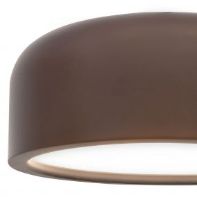 Nova Luce Perleto - plafondverlichting - Ø 35 x 13 cm - koffie bruin