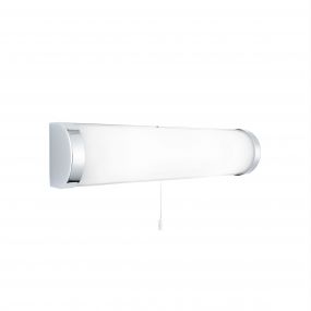 Searchlight Poplar - wandverlichting met trekschakelaar - 40 x 7,3 x 9 cm - IP44 - wit