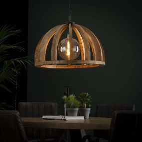 Vico Wooden Bars - hanglamp - Ø 62 x 150 cm - mango hout