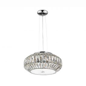 Nova Luce Valence - hanglamp - Ø 42 x 140 cm - wit