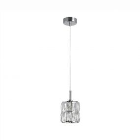 Nova Luce Nice - hanglamp - Ø 11 x 140 cm - chroom