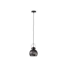 Brilliant Sambo - hanglamp - Ø 20 x 128 cm - zwart