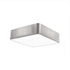 Nova Luce Ragu - plafondverlichting - 36 x 36 x 10 cm - satijn nikkel en mat wit