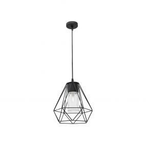 Nova Luce Isidora - hanglamp - Ø 22 x 95 cm - IP54 - zwart