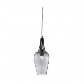 Searchlight Whisk - hanglamp - Ø 16 x 105 cm - mat zwart