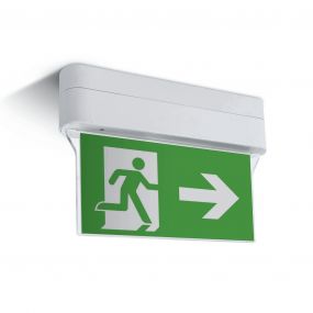 ONE Light Emergency LED Wall and Ceiling Light Plexiglass - 30,5 x 20,5 cm - 1W LED incl. - IP44 - wit