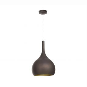 Nova Luce Nuorese - hanglamp - Ø 24 x 120 cm - donker bruin