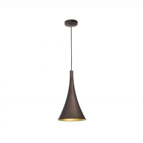 Nova Luce Nuorese - hanglamp - Ø 20 x 120 cm - donker bruin