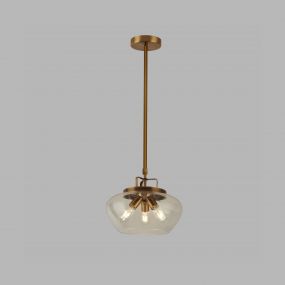 Searchlight Boule - hanglamp - Ø 40 x 130 cm - brons (stockopruiming!)
