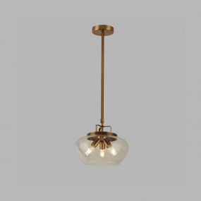 Searchlight Boule - hanglamp - Ø 40 x 130 cm - brons 