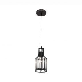 Nova Luce Carter - hanglamp - Ø 13,5 x 120 cm - zwart