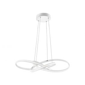 Nova Luce Treccia - hanglamp - Ø 58 x 150 cm - 47W LED incl. - wit