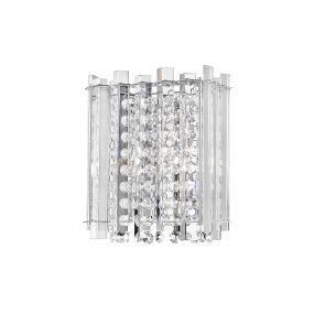 Nova Luce Element - wandverlichting - 18 x 11 x 22 cm - chroom en transparant