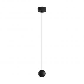 Nova Luce Nocci - hanglamp - Ø 5 x 158 cm - 4,5W LED incl. - zwart