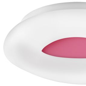 Nova Luce Cia - plafondverlichting - Ø 45 x 9,5 cm - 38W dimbare LED incl. - roze