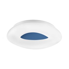 Nova Luce Cia - plafondverlichting - Ø 45 x 9,5 cm - 38W dimbare LED incl. - blauw