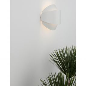 Nova Luce Astrid - wandverlichting - 20 x 9 x 16 cm - 12W LED incl. - zandwit (stockopruiming!)