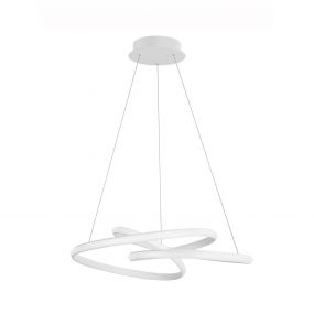 Nova Luce Menton - hanglamp - Ø 52 x 120 cm - 43W dimbare LED incl. - zandwit