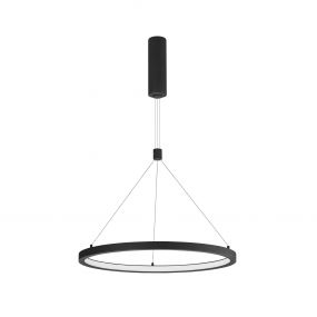 Nova Luce Empatia - hanglamp - Ø 60 x 120 cm - 35W dimbare LED incl. - zand zwart