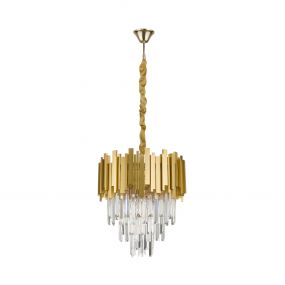 Nova Luce Grane - hanglamp - Ø 40 x 120 cm - goud