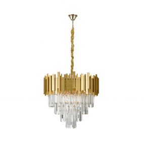 Nova Luce Grane - hanglamp - Ø 55 x 120 cm - goud