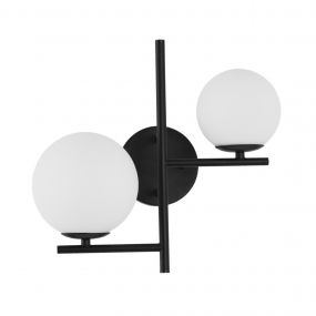 Nova Luce Impero - hanglamp - 35 x 19 x 33 cm - zwart en wit