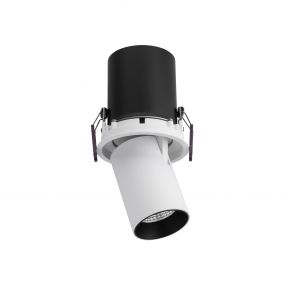 Nova Luce Pin - opbouwspot 1L - Ø 8,4 x 18,6 cm - 12W LED incl. - IP32 - wit en zwart