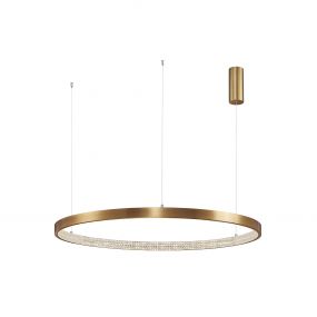 Nova Luce Preston - hanglamp - Ø 110 x 120 cm - 60W dimbare LED incl. - antiek goud messing