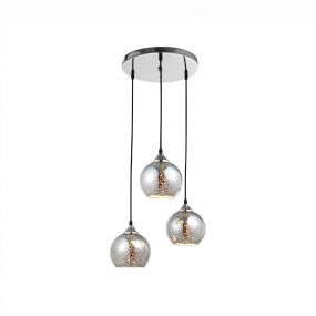 Nova Luce Bennett - hanglamp - Ø 35 x 120 cm - chroom