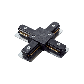 Elmark rail accessoires - cross shape connector - 1 fase railsysteem - zwart 