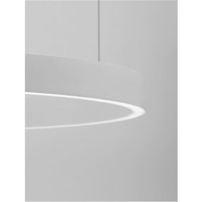 Nova Luce Elowen - hanglamp - Ø 80 x 150 cm - 77W dimbare LED incl. - wit