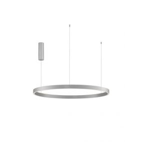 Nova Luce Elowen - hanglamp - Ø 98 x 150 cm - 106W dimbare LED incl. - zilver