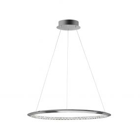 Nova Luce Netuno - hanglamp - Ø 60 x 120 cm - 32W dimbare LED incl. - chroom
