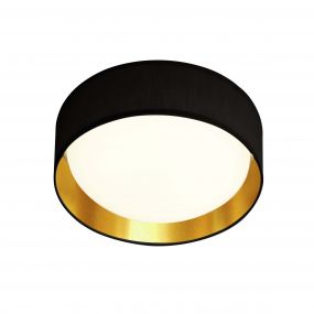 Searchlight Gianna - plafondverlichting - Ø 37 x 10,5 cm - 15W LED incl. - zwart